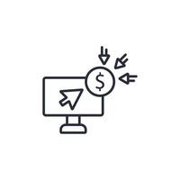 crowdfunding platform icon. .Editable stroke.linear style sign for use web design,logo.Symbol illustration. vector