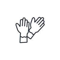 Social participation icon. .Editable stroke.linear style sign for use web design,logo.Symbol illustration. vector
