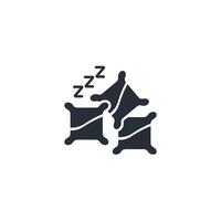 Pillow icon. .Editable stroke.linear style sign for use web design,logo.Symbol illustration. vector