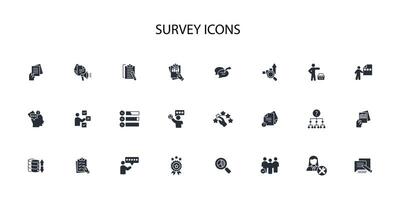Survey icon set..Editable stroke.linear style sign for use web design,logo.Symbol illustration. vector