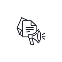 marketing icon. .Editable stroke.linear style sign for use web design,logo.Symbol illustration. vector