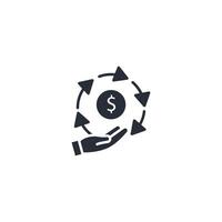 ROI icon. .Editable stroke.linear style sign for use web design,logo.Symbol illustration. vector