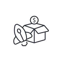 Launch icon. .Editable stroke.linear style sign for use web design,logo.Symbol illustration. vector