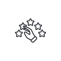 rating icon. .Editable stroke.linear style sign for use web design,logo.Symbol illustration. vector