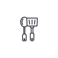 utensils icon. .Editable stroke.linear style sign for use web design,logo.Symbol illustration. vector
