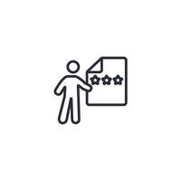 experience icon. .Editable stroke.linear style sign for use web design,logo.Symbol illustration. vector