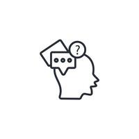 opinion icon. .Editable stroke.linear style sign for use web design,logo.Symbol illustration. vector