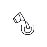 pour icon. .Editable stroke.linear style sign for use web design,logo.Symbol illustration. vector