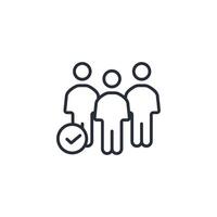 participation icon. .Editable stroke.linear style sign for use web design,logo.Symbol illustration. vector