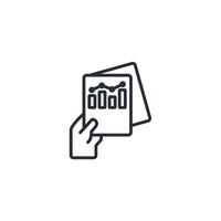 results icon. .Editable stroke.linear style sign for use web design,logo.Symbol illustration. vector