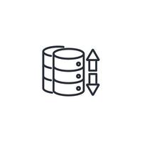Data Collection icon. .Editable stroke.linear style sign for use web design,logo.Symbol illustration. vector