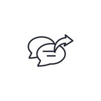 response icon. .Editable stroke.linear style sign for use web design,logo.Symbol illustration. vector