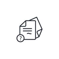 questionnaire icon. .Editable stroke.linear style sign for use web design,logo.Symbol illustration. vector