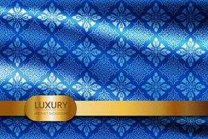 Thai luxury pattern blue background. Lai Thai element pattern. Dark blue theme for text-based compositions ads, book covers, Digital interfaces, print design templates. vector