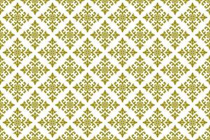 Abstract floral seamless Thai pattern, green and white modern shape for design, porcelain, chinaware, ceramic, tile, ceiling design, texture, wall, paper and fabric. vector