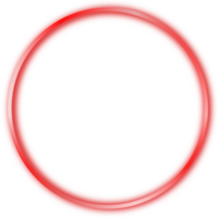 Circle frame, red light icon element on transparent background png