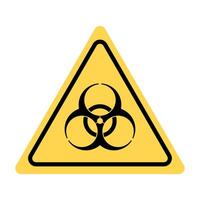 Biohazard symbol label illustration. Warning sign of virus. Biohazard icon. Biohazard symbol. isolated on white background. vector