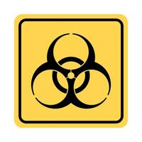 Biohazard symbol label illustration. Warning sign of virus. Biohazard icon. Biohazard symbol. isolated on white background. vector