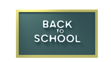 Back to School Banner Layout with Green Board Background, A large old green board stained with chalk in a school classroom, 3d render, Knowledge Day. education, studies, school class png