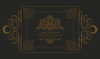Vintage Ornament Quote Marks Box Frame template design and place for text. Retro flourishes frame chalkboard style. vector