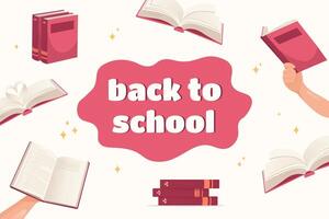 Back to school editable text effect Back to school background concept vector