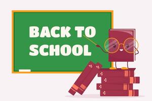 Back to school editable text effect Back to school background concept vector