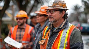 Safety coordinators conduct training sessions and inspections, fostering a culture of safety and awareness on construction sites. photo