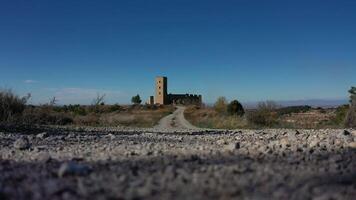 Aerial view of castle Ciutadilla, Lleida video