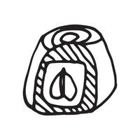 Single hand drawn element candy or sweets for New Year and Christmas vector