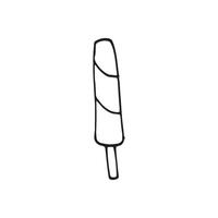 Hand drawn element ice cream for recipe, culinary design. vector