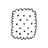 Single hand drawn cookie for recipe, culinary design. vector