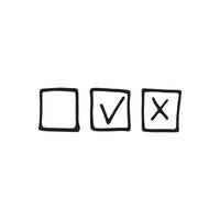 Single element of checkbox in doodle business set. Hand drawn illustration for cards, posters, stickers and professional design. vector