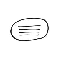 Single element of message and bubble in doodle business set. Hand drawn illustration for cards, posters, stickers and professional design. vector