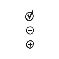 Single element of checkbox in doodle business set. Hand drawn illustration for cards, posters, stickers and professional design. vector