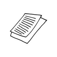 Single element of notebook in doodle business set. Hand drawn illustration for cards, posters, stickers and professional design. vector