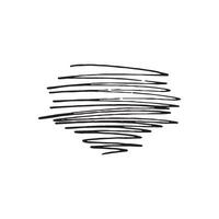 Tangled abstract scribble with hand drawn line. Doodle elements. Isolated sketch on white background. illustration vector