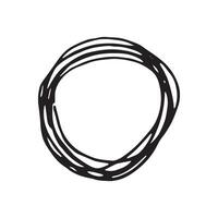 Tangled abstract scribble with hand drawn line. Doodle elements. Isolated sketch on white background. illustration vector