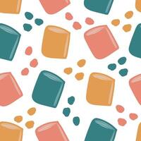 Colorful seamless pattern. Memphis style with books. texture. Trendy abstract background. Hand drawn design for textile, fashion card, invitation. Summer color. vector