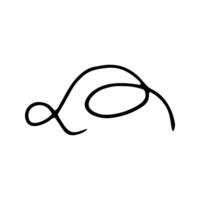 Curls abstract scribble with hand drawn line. Simple doodle elements for decoration in design. Isolated sketch on white background. illustration vector