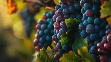 Close-up of grapes in a wine farm in South Australia photo