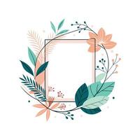 Beautiful Floral Frame Border Illustration vector
