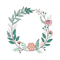 Beautiful Floral Frame Border Illustration vector