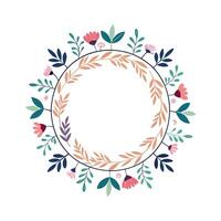 Beautiful Floral Frame Border Illustration vector