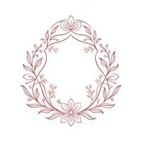 Beautiful Floral Frame Border Illustration vector