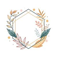 Beautiful Floral Frame Border Illustration vector