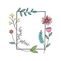 Beautiful Floral Frame Border Illustration vector