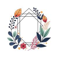 Beautiful Floral Frame Border Illustration vector