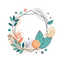 Beautiful Floral Frame Border Illustration vector