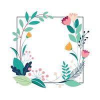 Beautiful Floral Frame Border Illustration vector