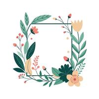 Beautiful Floral Frame Border Illustration vector